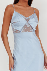 Impressions Lace Bodice Maxi Dress Blue