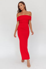 Dancing Queens Bow Back Maxi Dress Red