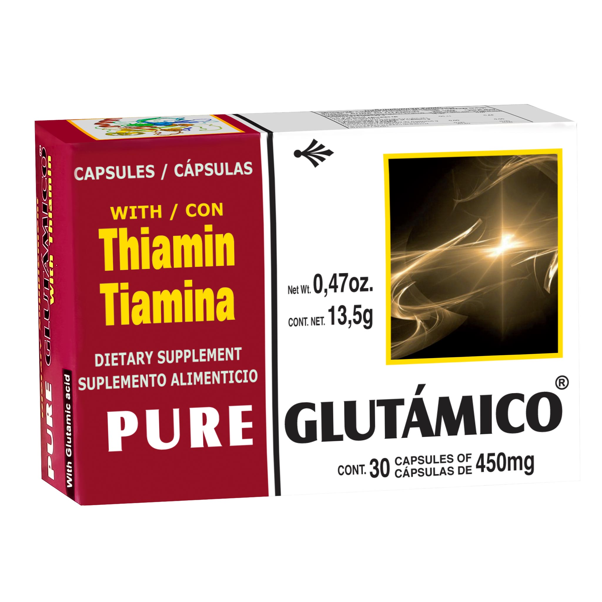 Cápsulas PURE GLUTAMICO ® pure glutámico y tiamina caja blister 30