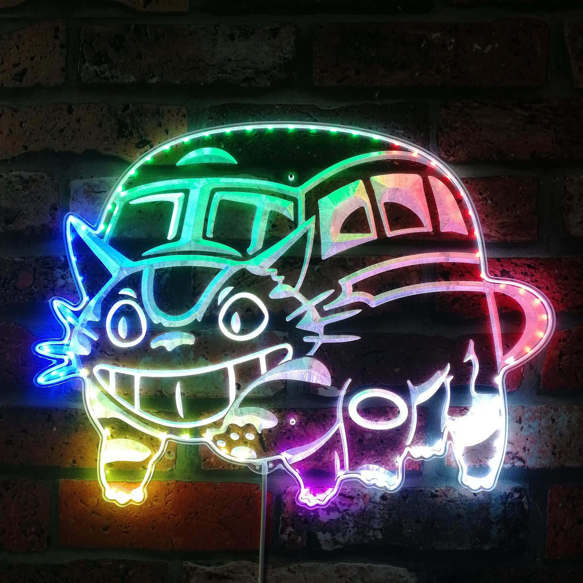 Catbus My Neighbor Totoro Dynamic RGB Edge Lit LED Sign