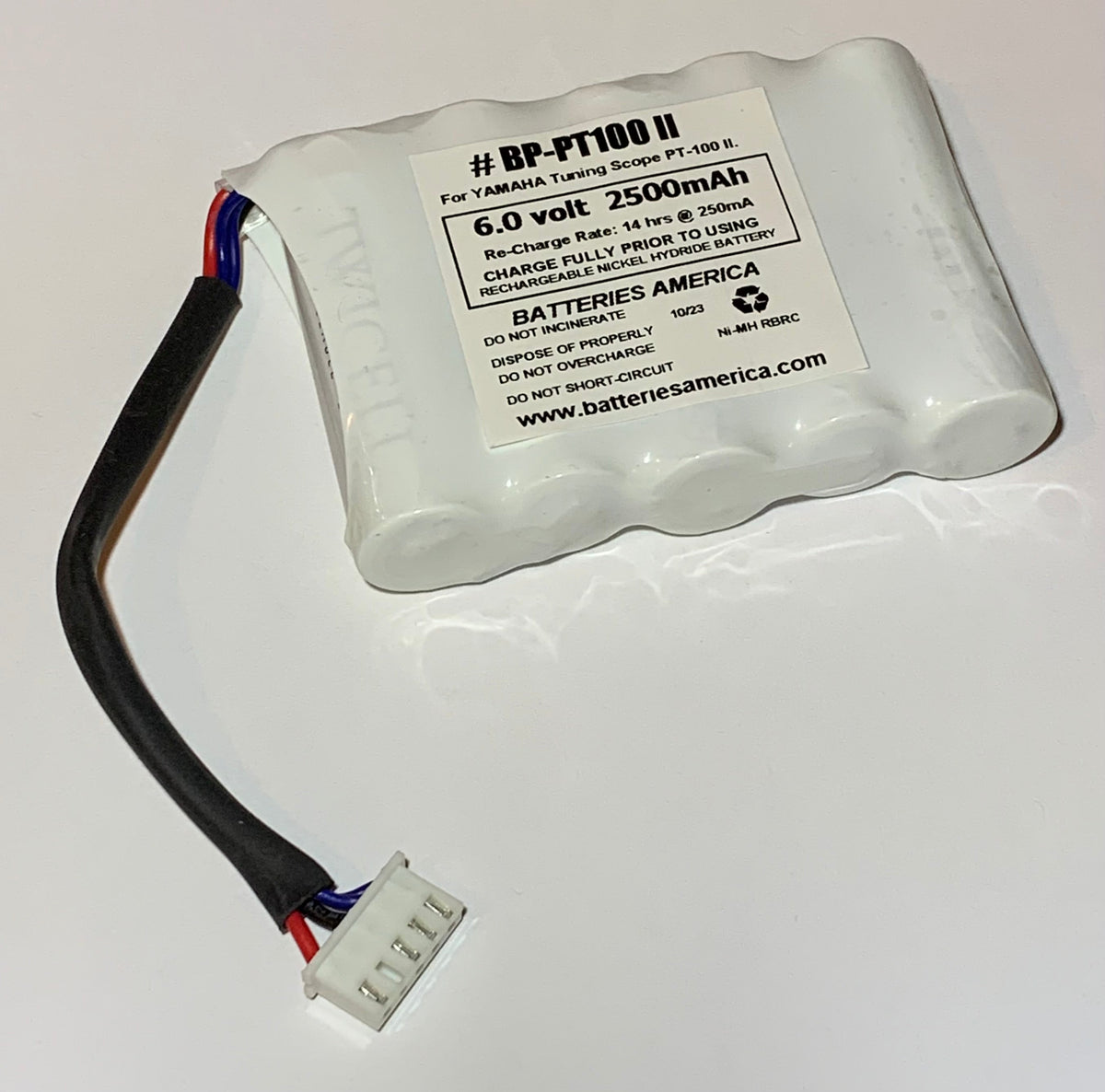 BP-PT-100 II : 6v 2500mAh NiMH battery for Yamaha tuning scope PT-100 II