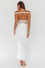 Tillie Lace Bodice Maxi Dress White