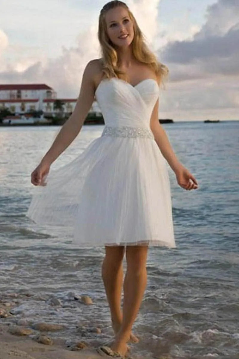 Beach Wedding Dress Guide: Chiffon, Knee-Length Styles